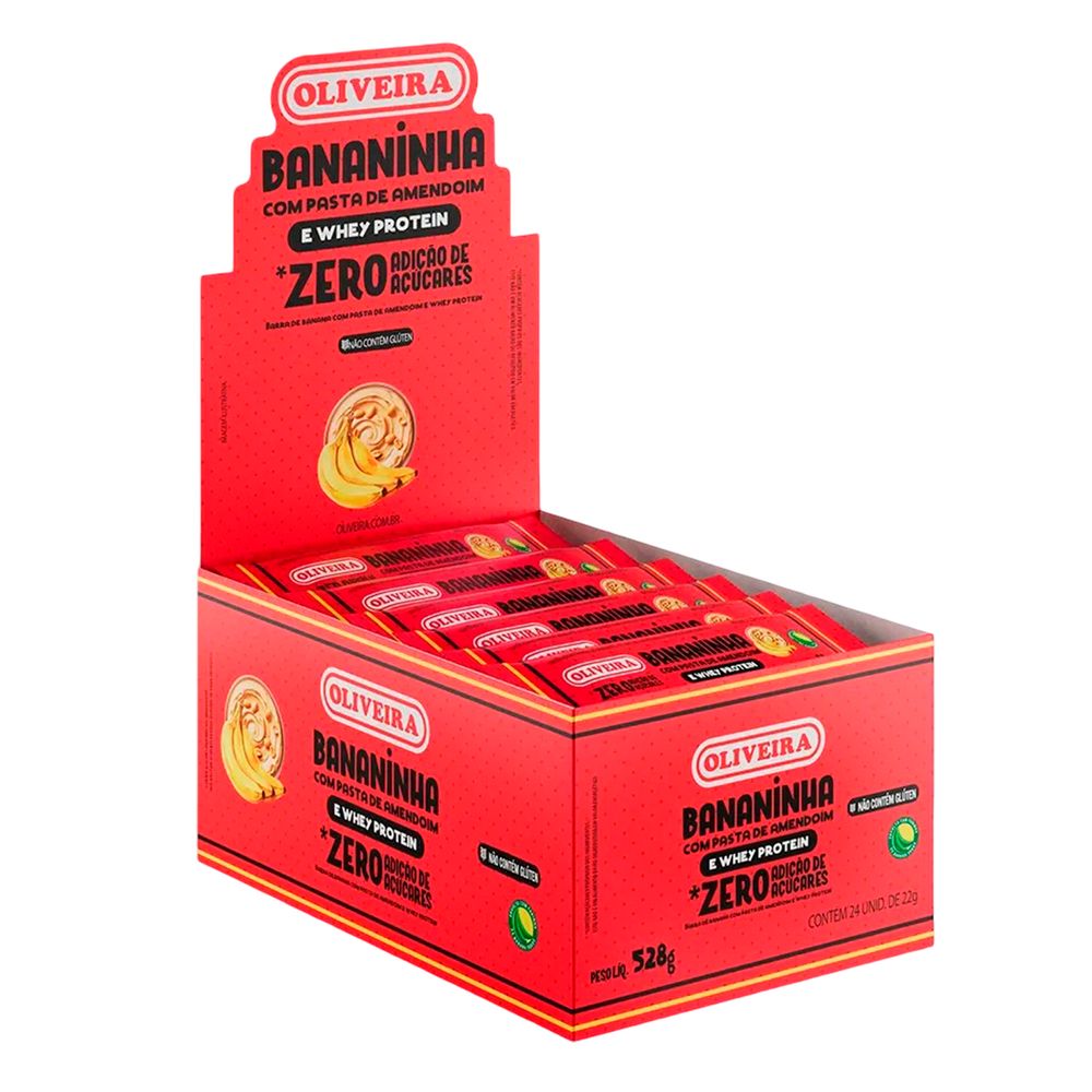 Bananinha Whey Zero Acucar 24x22g Oliveira-1- Bananinha Whey Zero Acucar 24x22g Oliveira-1-